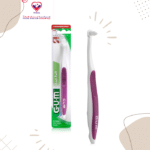 With a small brush head for hard-to-reach areas such as last molars, implants or orthodontic bands.