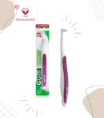 With a small brush head for hard-to-reach areas such as last molars, implants or orthodontic bands.