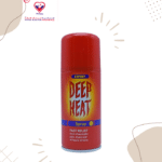 Deep Heat Pain Relief Spray is a pain relieving, warming spray to be used on the skin. It is recommended for the relief of pain in muscles, tendons, joints or bones, lower back and thigh pain, sprains or strains. Can be used before and after exercise.