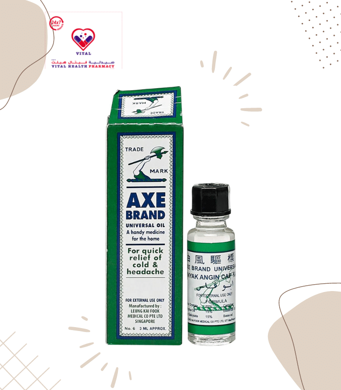 Instant Pain Cold Headache Axe Brand Universal Oil is also known in some quarters as Axe Brand Medicated Oil. This highly effective medicated oil is: Colorless Scented mildly Non staining Benefits Axe Brand Universal Oil is blended with several essential oils to help relieve the symptoms of many medical conditions such as: Muscle and joint pain Backaches Sprains and strains Bruises Arthritis pain Natural ingredients that come This soothing oil also is very effective in cutting down on your pain from arthritis, and even from annoying bruises. Others find that Axe is very useful to relieve aching muscles, joints and ligaments that are caused by athletic injury in workouts and sports.