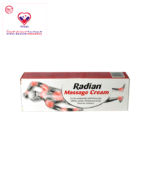 Radian massage cream is indicated for the symptomatic relief of muscular stiffness, sprain, fibrositis and similar rheumatic conditions.