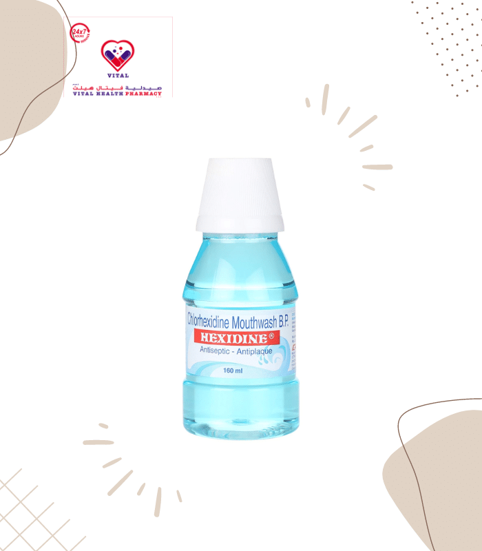 Hexidine Antiseptic Antiplaque Chlorhexidine Mouthwash for Bad Breath & Plaque