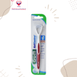 GUM Tongue Scraper Halicontrol 760 - Colour: Red is a dual-action tongue-scraping brush, designed for effective elimination of bacteria that cause bad breath.
