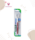 GUM Tongue Scraper Halicontrol 760 - Colour: Red is a dual-action tongue-scraping brush, designed for effective elimination of bacteria that cause bad breath.