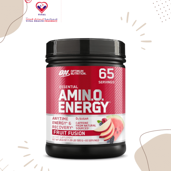 One serving of ESSENTIAL AMIN.O ENERGY increases energy and alertness with 100 mg of caffeine from natural sources and a burst of flavour you’ll look forward to mixing into cold water anytime.Take a 30-serving tub along to the gym or your office 