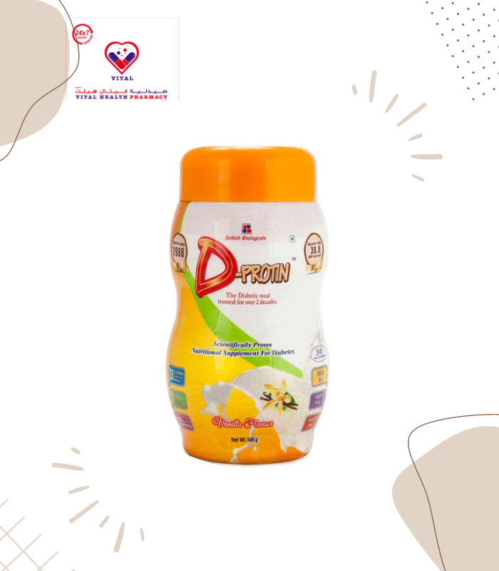 D-Protin powder vanilla flavour is a specially formulated nutritional supplement designed to regulate diabetes and pre-diabetes. The core components of D-Protin powder include complex carbohydrates that take a considerable amount of time to digest.