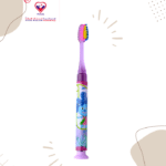The colourful light within the brush flashes for one minute to help kids brush each half of the mouth for the recommended time (one minute for the top, and another for the bottom half of the mouth).This toothbrush is specially designed to encourage children to brush teeth in an enjoyable way for a recommended 2-minute time.