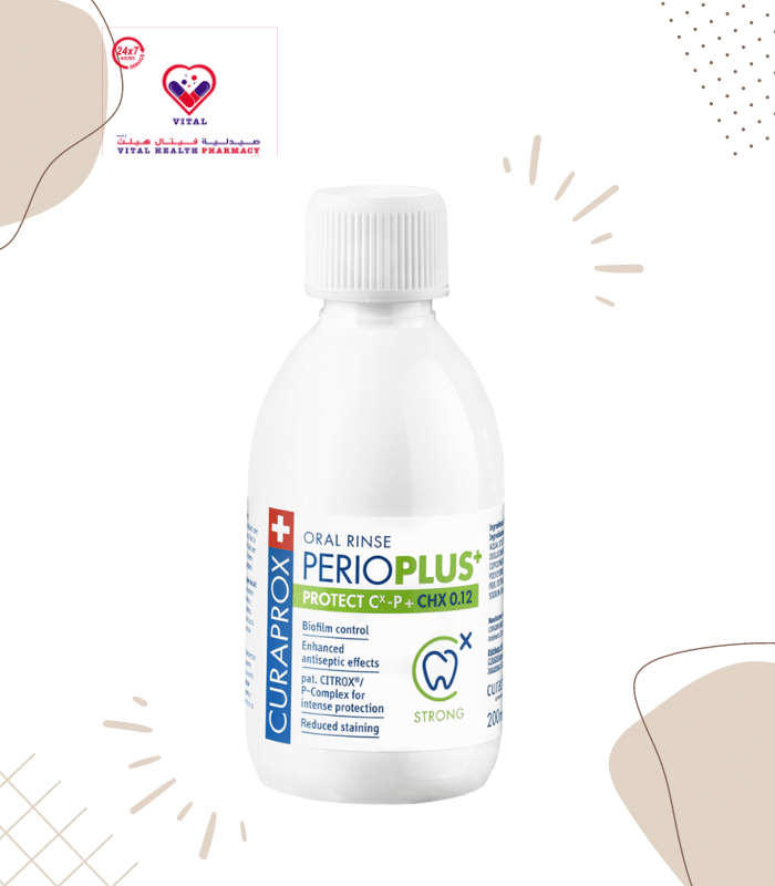 Curaprox perioplus protect - chx 0.12 & Mouthwash useful in case of chronic inflammations and problems with orthodontic appliances, implants or prostheses