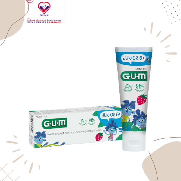 GUM Junior Toothpaste Tutti Frutti Flavor with Fluoride (7+ Years) 50 ml