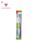 This unique, innovative design features perfect-fit bristles for plaque removal from hard-to-reach interdental spaces and along the base of the gums.