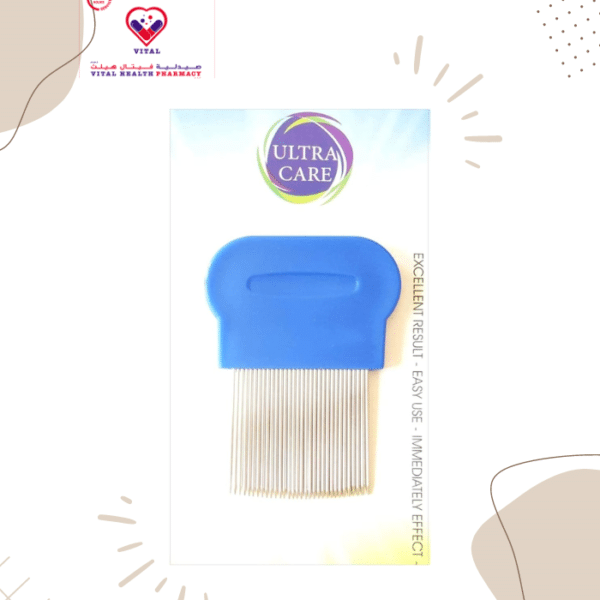 ULTRA CARE Anti Lice Comb Lice Comb with hand and magnifying Professional and Fine –tooth comb High quality stainless steel metal lice comb expertly designed so they glide through the scalp and hair easily unlike other combs .
