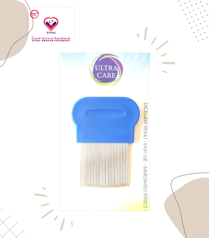 ULTRA CARE Anti Lice Comb Lice Comb with hand and magnifying Professional and Fine –tooth comb High quality stainless steel metal lice comb expertly designed so they glide through the scalp and hair easily unlike other combs .