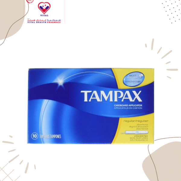 Experience worry-free protection with Tampax Regular Tampons. Free of perfume, dyes, and chlorine bleaching, these cardboard tampons are clinically tested to be gentle on the skin, ensuring a comfortable and reliable period experience.