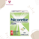 Each piece of Nicorette Mint Gum delivers a therapeutic dose of nicotine that’s slowly absorbed through the mouth’s lining.