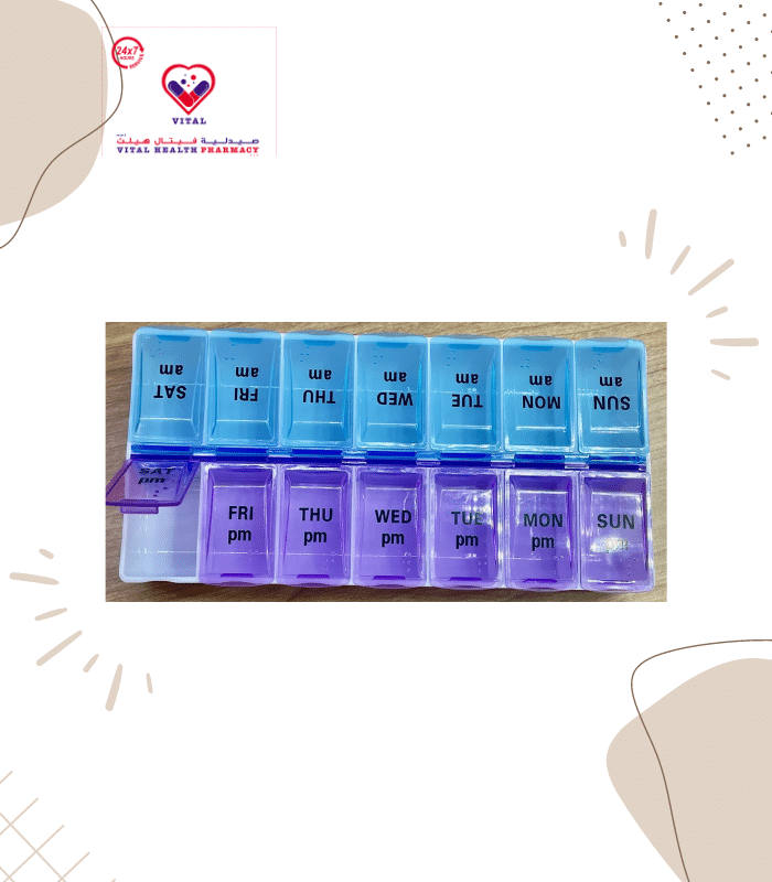 The braille markings are not correct. The pill box organizers has a contoured design for easy pill removal. It includes fourteen large compartments and lets you store medicines in bulk. This pill organizer can be used as a fourteen day or seven day medication planner.