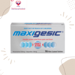 Maxigesic provides double action pain relief. Maxigesic is proven in dental studies to reduce pain levels by at least 32% more than either paracetamol or ibuprofen alone.