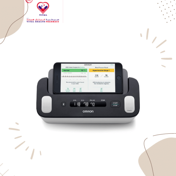 Omron Complete Wireless Upper Arm Blood Pressure Monitor + EKG A clinically validated blood pressure monitor with built-in EKG technology for easy, at-home blood pressure and EKG monitoring.
