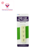 Four Day Pill Planner El0126 helps you remember daily medications. See-through plastic lets you see if today's pills have been taken without opening the lid. Load medication in advance and the labeling eliminates confusion over whether medication has been taken.