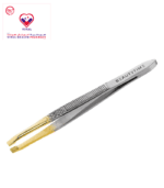 Professional stainless steel tweezer, blister packed for a highest protection.