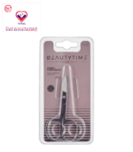 Single-use Curved Stitch Scissors, used to cut suture material or delicate tissue during minor surgical procedures.