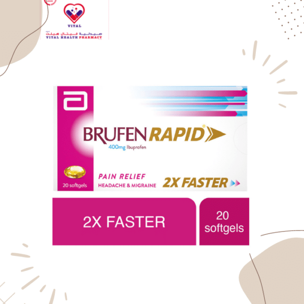 Brufen rapid is used for mild to moderate pain such as headache, including migraine, menstrual pain, toothache. 