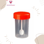 This 60 ml sample container is used for sampling of blood and urine or stool collection as well as for other medical specimen collection applications.This cup is also available with a spoon for faeces.