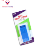 Safety Tablet Cutter El0142 provides a clean cut every time with its sharp stainless steel blade with a soft silicone pad to ensure your pill does not move around.