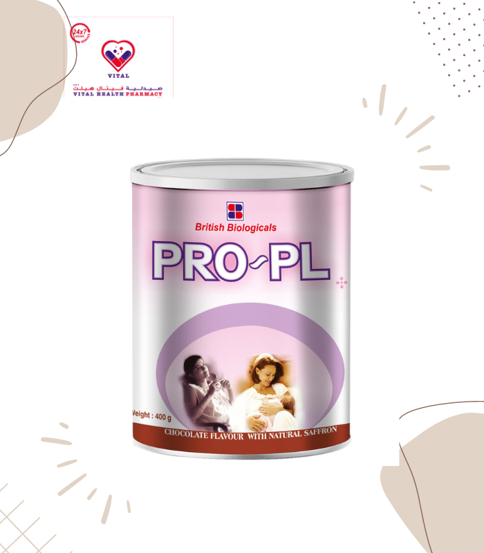 Pro-PL is a balanced nutritional supplement for Pregnancy and Lactation having unique advantages of protein, DHA and GLA, 28 essential Vitamins and Minerals, Haemoglobin boosters such as Iron, Glycine, L-Lysine, L-Histidine, Folic Acid, Vitamin B12