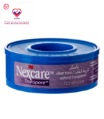 3M Nexcare Transpore Porous Clear Tape is used on active, hard to bandage areas like knees, elbows, fingers or where stretching occurs.