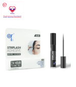 The dark hue of the glue eliminates any visible gaps between the natural and artificial lashes, providing a more cohesive and dramatic effect.