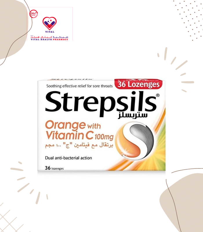 Strepsils Orange with Vitamin C antibacterial lozenges provide fast, soothing and effective relief from the discomfort of sore throats.
