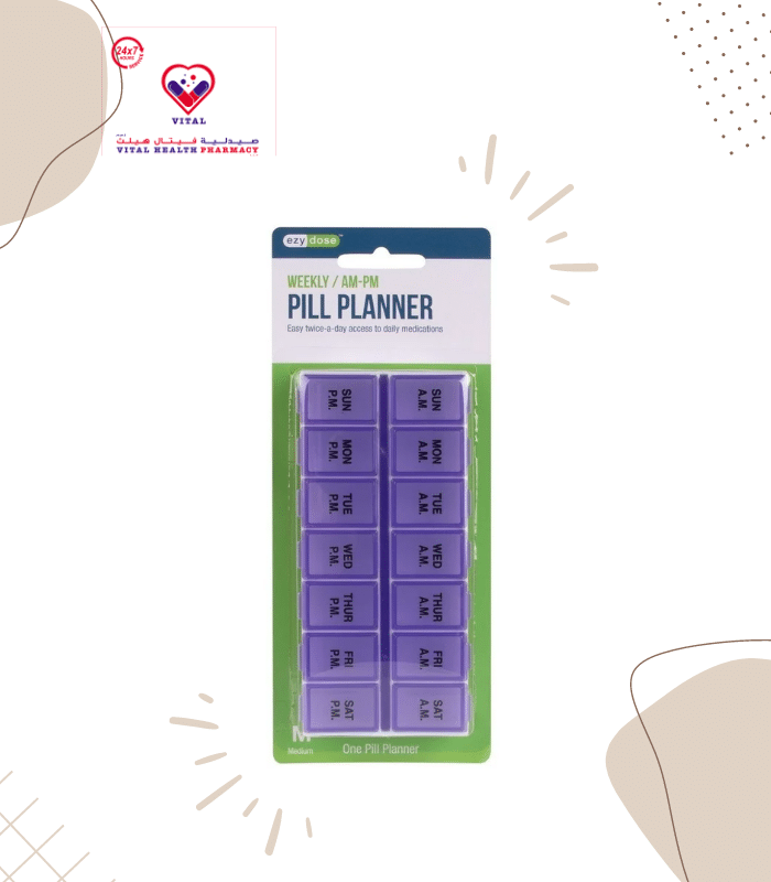 Four Day Pill Planner El0126 helps you remember daily medications. See-through plastic lets you see if today's pills have been taken without opening the lid.