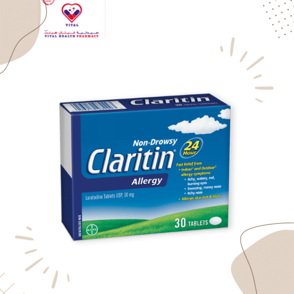 Claritin is an antihistamine that reduces the effects of natural chemical histamine in the body.