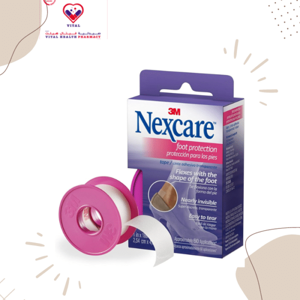 Nexcare Foot Protection Tape reduces friction from shoes providing a nearly invisible barrier.