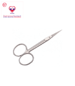 Ezycare Skin Scissors 81029. Single-use Curved Stitch Scissors, used to cut suture material or delicate tissue during minor surgical procedures. Manufactured from medical grade surgical stainless steel. Supplied in an easy to open, sterile pack.