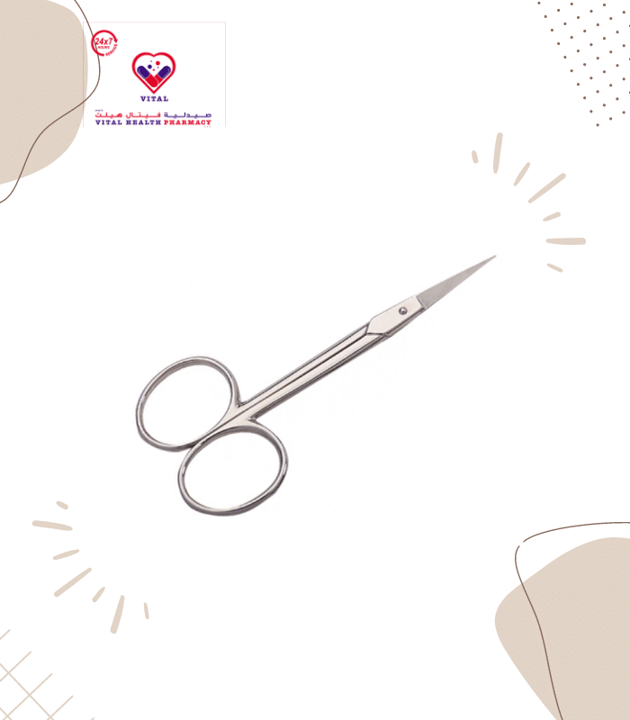 Ezycare Skin Scissors 81029. Single-use Curved Stitch Scissors, used to cut suture material or delicate tissue during minor surgical procedures. Manufactured from medical grade surgical stainless steel. Supplied in an easy to open, sterile pack.