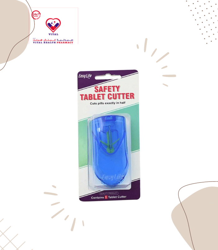 Safety Tablet Cutter El0142 provides a clean cut every time with its sharp stainless steel blade with a soft silicone pad to ensure your pill does not move around.