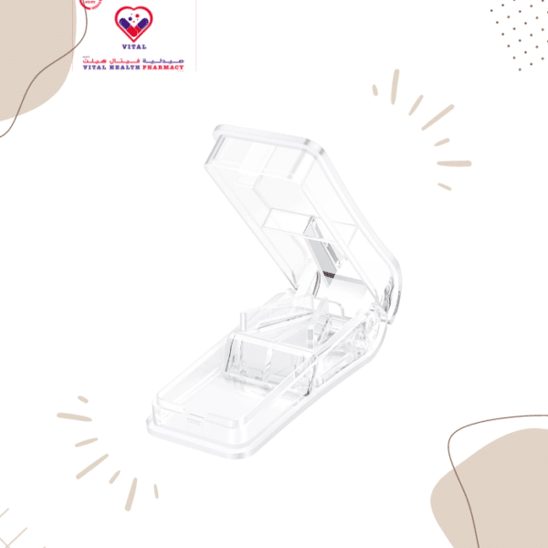 Safety Tablet Cutter El0142 provides a clean cut every time with its sharp stainless steel blade with a soft silicone pad to ensure your pill does not move around.
