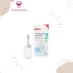 - It is ideal for the first step of weaning with juice, broth, or soft solids.