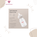 Anti-colic with advanced air vent system that minimises swallowed air as baby drinks.