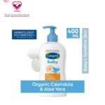 Cetaphil Hypoallergenic Baby Wash & Shampoo with Organic Calendula for Face & Body - parabens free, colorant free, mineral oil free	400 ml