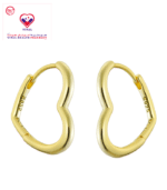 The heart hoop earrings are in sterling silver 925 post (hypoallergenic earrings for women's sensitive ears)