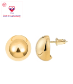 Each gold-tone plated piece is set with a brilliant central crystal and a halo of smaller round-cut crystals.