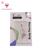 C-bo Hypoallergenic Medium Silver Pointed Body Piercing