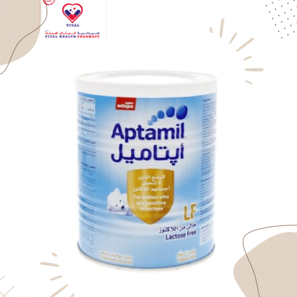 Aptamil Lactose Free can be used to feed your baby from birth to 6 months. Product Features: Special lactose free formula for babies, Powdered milk formula for babies with lactose intolerance, Helps control symptoms of lactose intolerance and diarrhea, Baby food stage: Stage 1, Suitable for babies from birth to 6 months, Size: 400 g