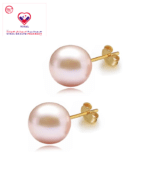Simple, extremely stylish and graceful, these pink pearl stud earrings show class and a love for fashion and beauty.
