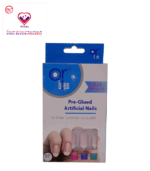 Place the artificial nail directly over your real nail so that the bottom curve lines up perfectly with your cuticle. keep on pressing on the nail for 10 Seconds.