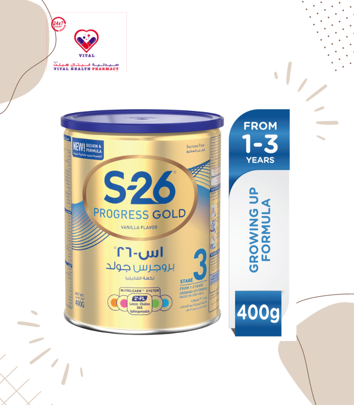 S-26 Progress GOLD with the Nutrilearn system, contains a nutrition system designed to ensure your growing baby receives essential nutrients in the right amounts to empower him to learn and achieve.