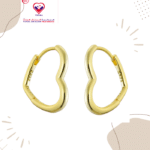 The heart hoop earrings are in sterling silver 925 post (hypoallergenic earrings for women's sensitive ears)