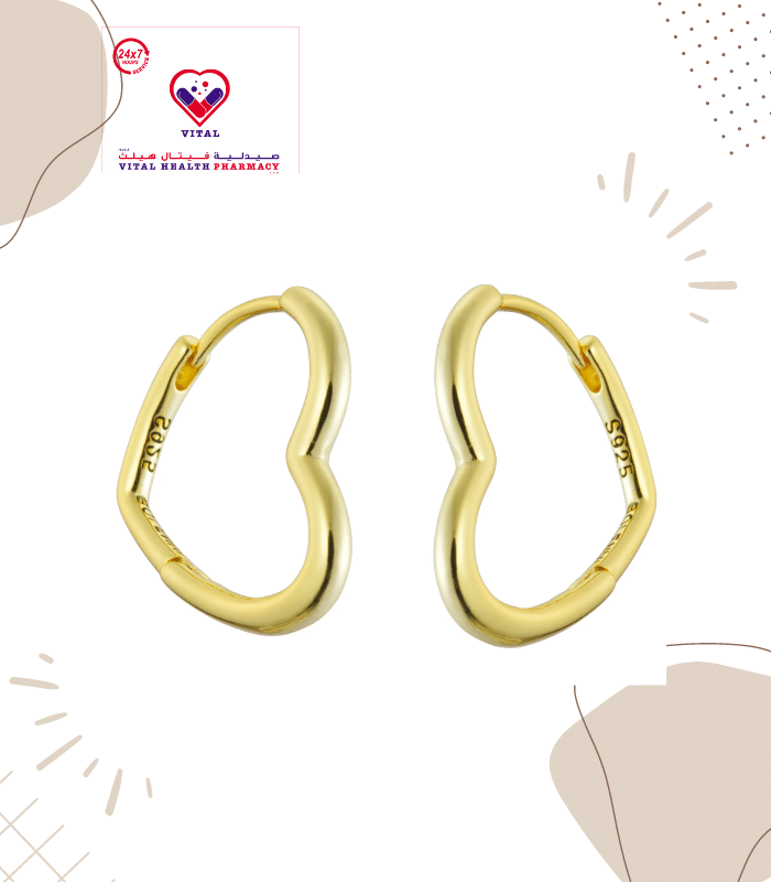 The heart hoop earrings are in sterling silver 925 post (hypoallergenic earrings for women's sensitive ears)